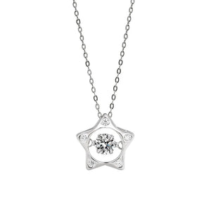 YYSUNNY Beating Heart 925 Silver Necklace for Girls