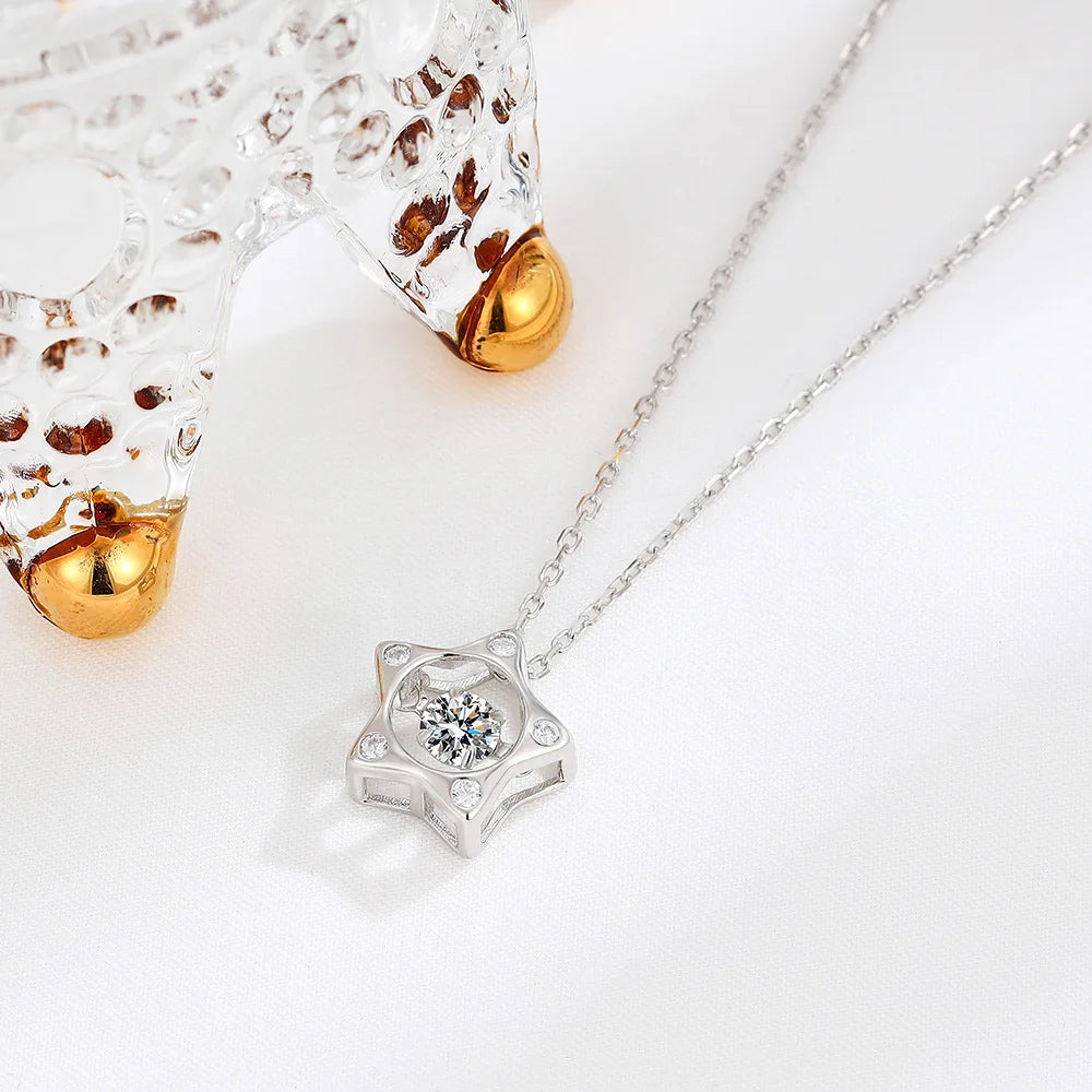 YYSUNNY Beating Heart 925 Silver Necklace for Girls