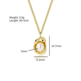 925 Silver Pearl Pendant Necklace for Women, Birthday Gift
