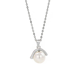 925 Silver Pearl Pendant Necklace for Women Girls - Birthday Party Gift