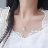 925 Silver Pearl Pendant Necklace for Women Girls - Birthday Party Gift