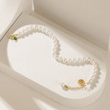 Shell Pearl Beads Bracelet 925 Silver Chain Lucky Character Jewelry