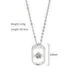Geometric Oval Sterling Silver Pendant Necklace for Women