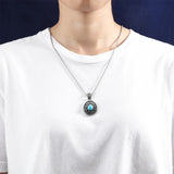 925 Silver Necklace with Zircon Pendant - Birthday Gift