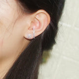 925 Silver Stars Ear Cuff Punk Ear Clips CZ Earrings Fine Jewelry