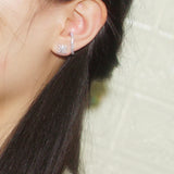 925 Silver Stars Ear Cuff Punk Ear Clips CZ Earrings Fine Jewelry