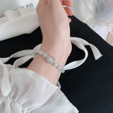 Opal Crystal Bracelet 925 Sterling Silver Bangle Jewelry