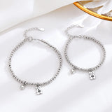 Retro Love Bear Pendant Bracelet 925 Sterling Silver