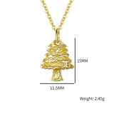 YYSUNNY 925 Silver Necklace Xmas Tree Pendant Collarbone Chain Gift