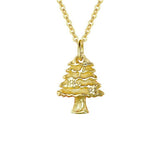 YYSUNNY 925 Silver Necklace Xmas Tree Pendant Collarbone Chain Gift