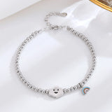YYSUNNY Cloud Rainbow Bracelet 925 Sterling Silver Punk Jewelry Christmas Gift