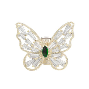 Crystal Butterfly Brooch Pin for Women Zircon Corsage Jewelry Gift