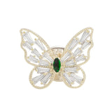 Crystal Butterfly Brooch Pin for Women Zircon Corsage Jewelry Gift