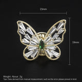 Crystal Butterfly Brooch Pin for Women Zircon Corsage Jewelry Gift