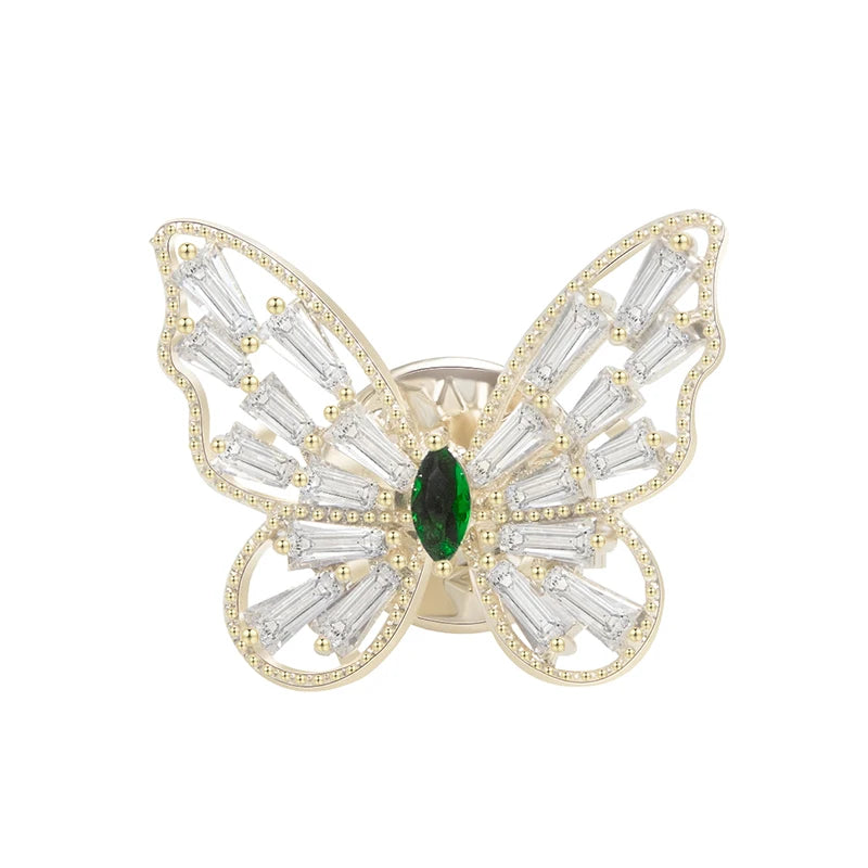 Crystal Butterfly Brooch Pin for Women Zircon Corsage Jewelry Gift