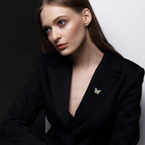 Crystal Butterfly Brooch Pin for Women Zircon Corsage Jewelry Gift