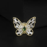 Crystal Butterfly Brooch Pin for Women Zircon Corsage Jewelry Gift