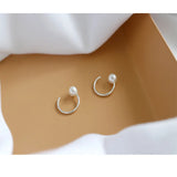 Pure Silver Freshwater Pearl Earrings Baroque Pearl Cufflinks