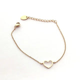 Titanium Steel Heart-Shaped Bracelet YZX53