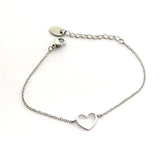 Titanium Steel Heart-Shaped Bracelet YZX53