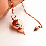 Copper Metal Charms Reiki Pendule Natural Stone Amulet Healing Pyramid