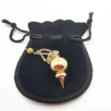 Copper Metal Charms Reiki Pendule Natural Stone Amulet Healing Pyramid
