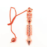 Copper Metal Charms Pendulum Reiki Natural Stone Amulet