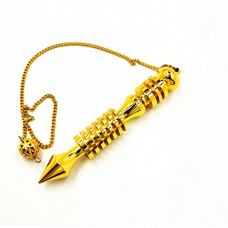 Copper Metal Charms Pendulum Reiki Natural Stone Amulet