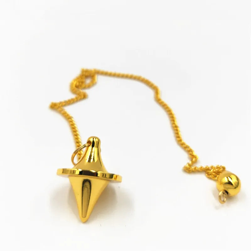 Reiki Metal Copper Pendulum Healing Pyramid Pendant
