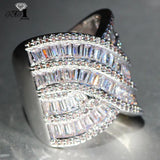 Princess CZ Wedding Rings Set in Silver