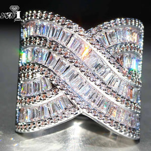 Princess CZ Wedding Rings Set in Silver
