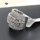 YaYI Princess Claw Set Cubic Zirconia Silver Engagement Ring