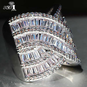 Princess CZ Wedding Rings Set in Silver