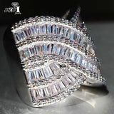 Princess CZ Wedding Rings Set in Silver
