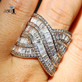 Princess CZ Wedding Rings Set in Silver