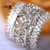 YaYI Princess Claw Set Cubic Zirconia Silver Engagement Ring