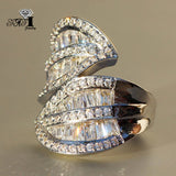 YaYI Top Gemstones Moissanite CZ Silver Engagement Wedding Rings