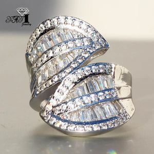 YaYI Top Gemstones Moissanite CZ Silver Engagement Wedding Rings