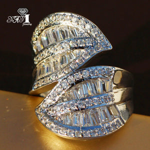 YaYI Top Gemstones Moissanite CZ Silver Engagement Wedding Rings