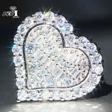 Bohemia Moissanite Zircon Silver Heart Ring