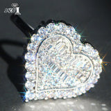 Bohemia Moissanite Zircon Silver Heart Ring
