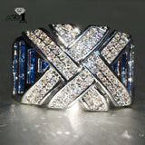 YaYI Princess Cut 3.6 Zircon Silver Engagement Ring
