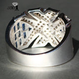 YaYI Princess Cut 3.6 Zircon Silver Engagement Ring
