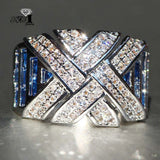 YaYI Princess Cut 3.6 Zircon Silver Engagement Ring