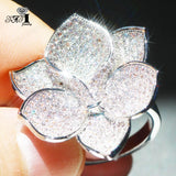 YaYI Princess Cut Zircon Silver Engagement Wedding Rings for Woman