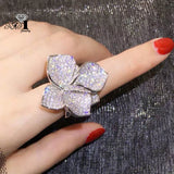 YaYI Princess Cut Zircon Silver Engagement Wedding Rings for Woman