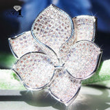 YaYI Princess Cut Zircon Silver Engagement Wedding Rings for Woman