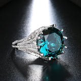 YaYI Princess Cut 16*16mm Zircon Silver Wedding Party Ring