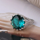 YaYI Princess Cut 16*16mm Zircon Silver Wedding Party Ring