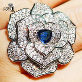 Princess Cut Sapphire Zircon Engagement Wedding Heart Girls Ring